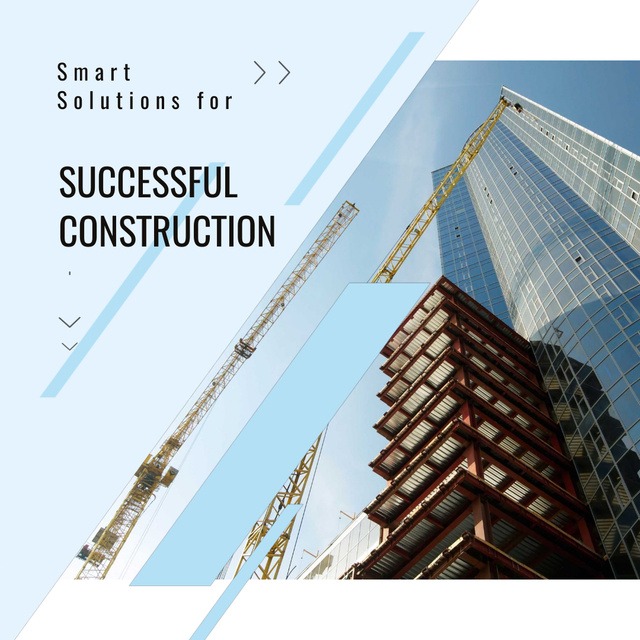 Template di design Real Estate Solution with Construction Site Animated Post