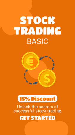 Discount on Basic Stock Trading Program Instagram Video Story Design Template