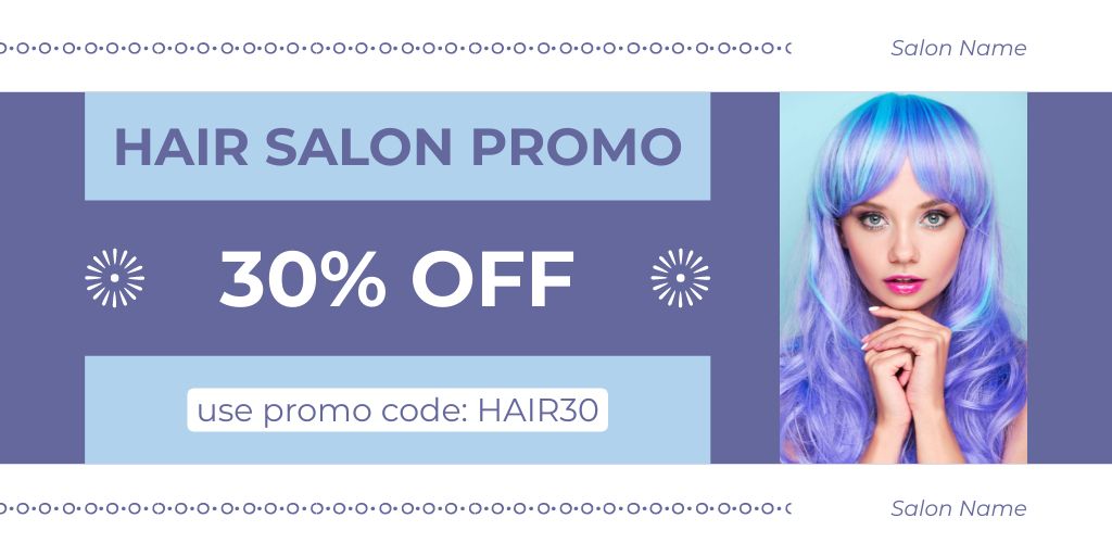 Offer Discounts on Hairdressing Services Twitter Design Template