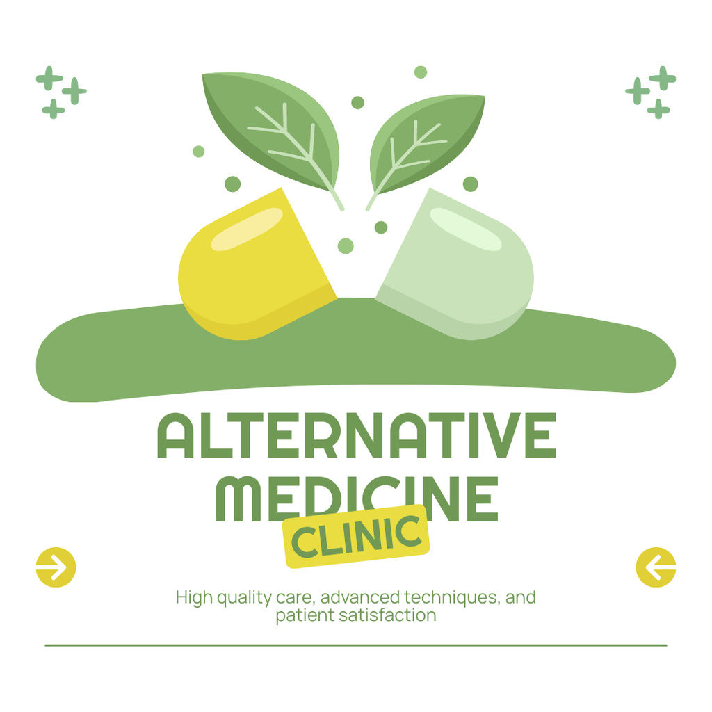 Alternative Medicine Clinic With Homeopathic Solutions Instagram Tasarım Şablonu