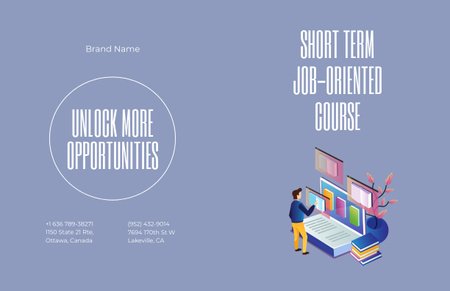 Plantilla de diseño de cursos en línea ad Brochure 11x17in Bi-fold 