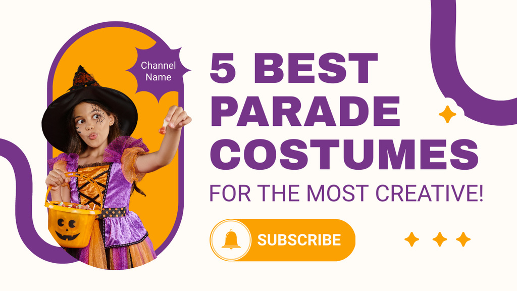 Creative Set Of Costumes For Parade In Vlog Episode Youtube Thumbnail Modelo de Design