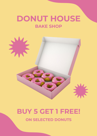 Donut House Sale Offer Flayer Design Template