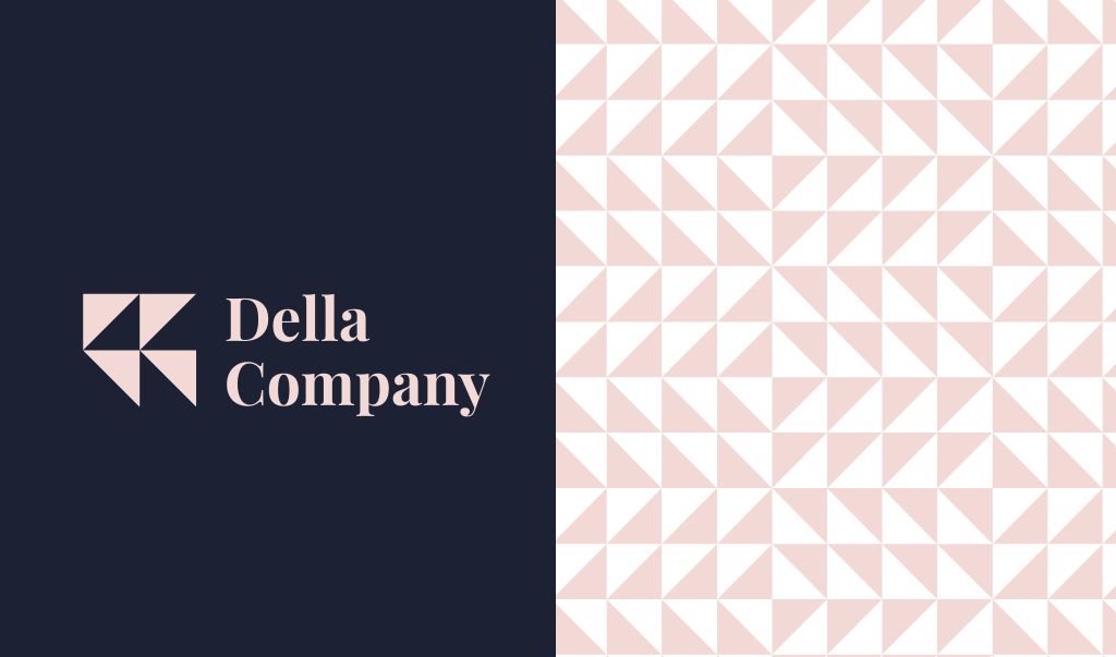 Template di design Recruiter Contacts with Triangles in Pink Business card