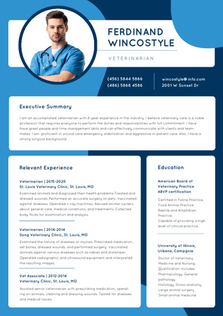 Platilla de diseño Medicine skills and experience Resume