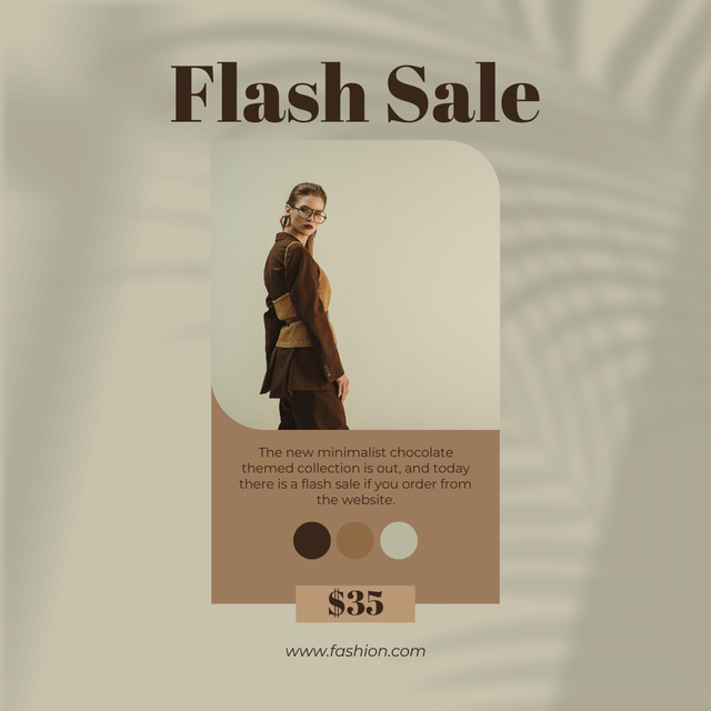 Minimalist Fashion Collection Flash Sale Instagram Modelo de Design