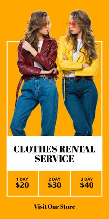 Pre-owned clothes rental service Graphic Design Template