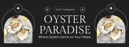 Ad of Oyster Paradise Seafood Facebook cover Design Template