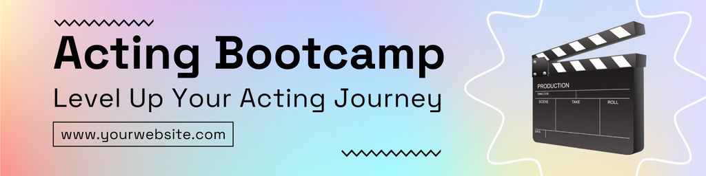 Plantilla de diseño de Acting Bootcamp to Improve Your Skills Twitter 