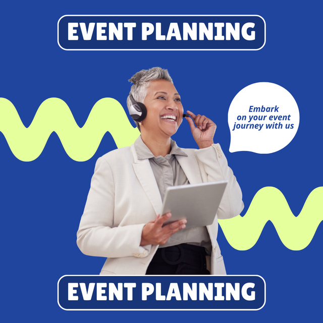 Szablon projektu Event Planning with Female Planner Instagram AD