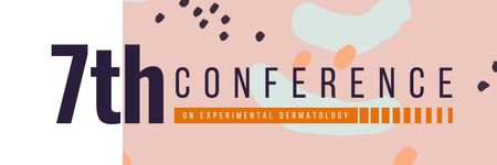 Modèle de visuel Conference Announcement Abstract Blots and Lines - Twitter