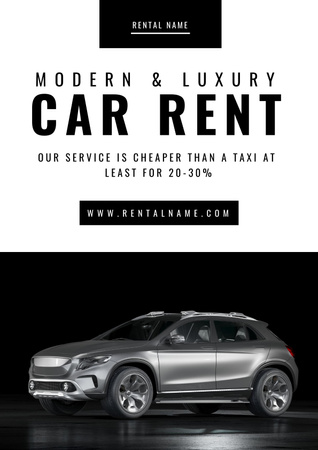 Car Rental Services Offer Poster Design Template