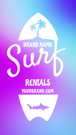 Template di design Offerta noleggio surf su gradiente luminoso Instagram Video Story