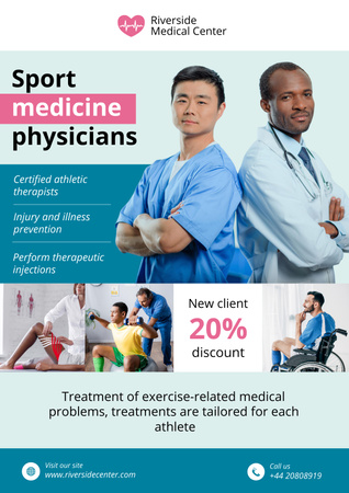 Platilla de diseño Sport Medicine Physicians Services Poster