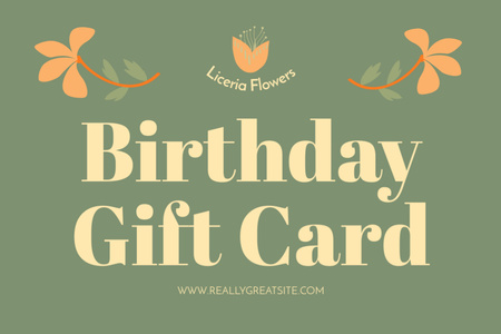 Plantilla de diseño de Oferta de tarjeta de regalo de cumpleaños Gift Certificate 