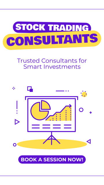 Modèle de visuel Stock Trading Consultant Services for Smart Investments - Instagram Story