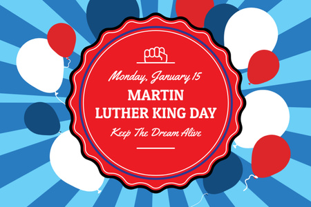 Martin Luther King day Postcard 4x6in Design Template