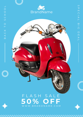 Scooter Sales Offer Poster tervezősablon