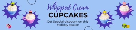Oferta de Cupcakes de Chantilly Ebay Store Billboard Modelo de Design