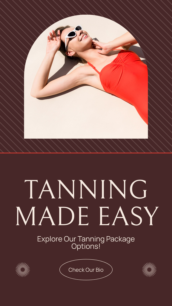 Designvorlage Easy Tanning with Quality Cosmetics für Instagram Story