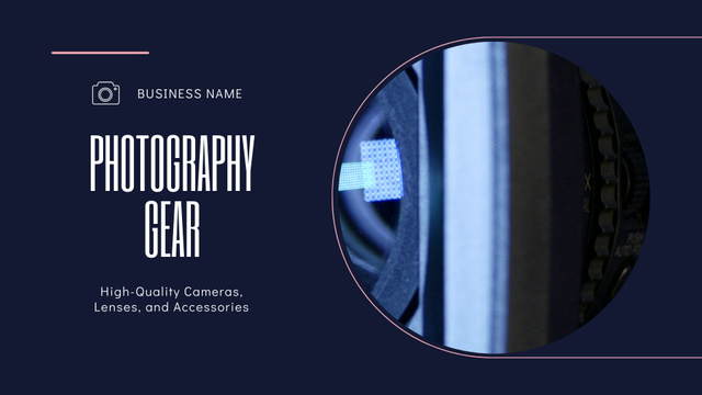 High Quality Photography Gear Offer In Blue Full HD video – шаблон для дизайну