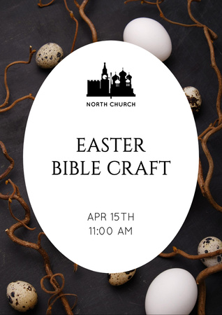 Designvorlage Easter Bible Craft Invitation für Flyer A4