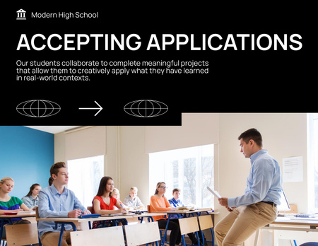 Modèle de visuel Welcoming High School Promotion Ad - Flyer 8.5x11in Horizontal