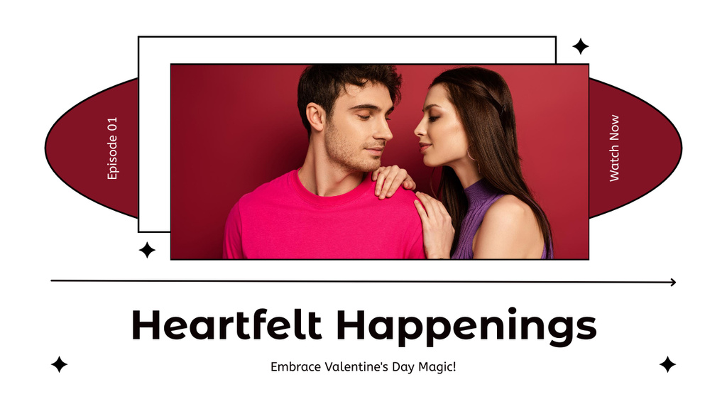 Modèle de visuel Romantic Story for Valentine's Day - Youtube Thumbnail