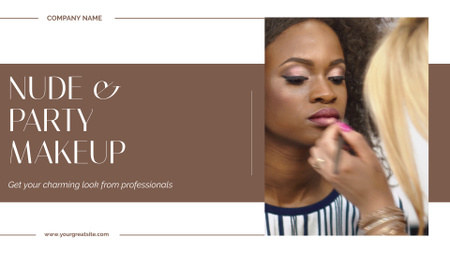 Nude And Party Makeup Service With Professionals Full HD video Design Template