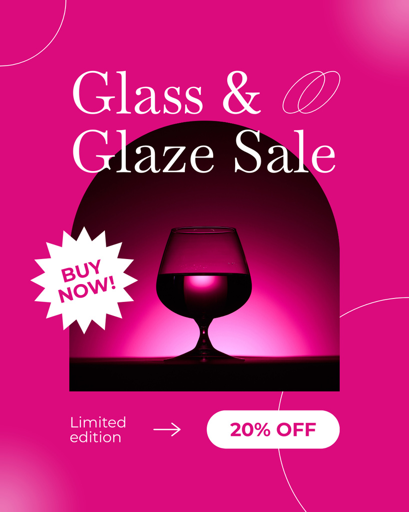 Radiant Glass Drinkware At Affordable Rates Instagram Post Vertical – шаблон для дизайна