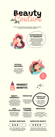 Beauty Salon Services Infographicデザインテンプレート