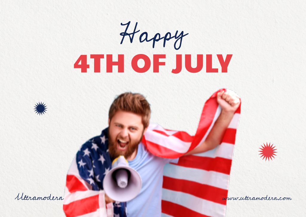 Template di design USA Independence Day Celebration Event Card