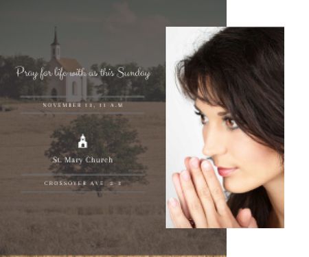 St. Mary Church Medium Rectangle – шаблон для дизайна