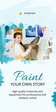 Professional Painting Tools And Materials Offer Graphic Design Template