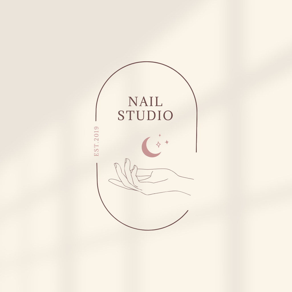 Affordable Nail Studio Services Offered Logo Πρότυπο σχεδίασης