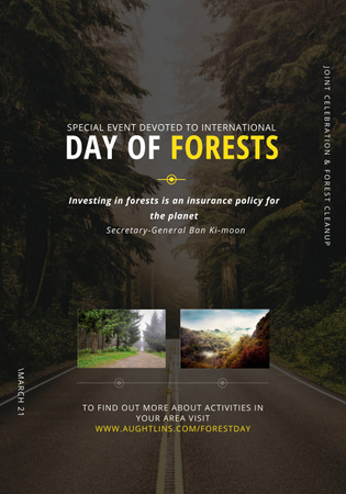 Plantilla de diseño de Special Event devoted to International Day of Forests Poster 28x40in 