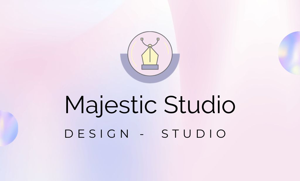 Szablon projektu Design Studio Services Offer Business Card 91x55mm
