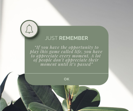 Template di design Inspirational Reminder about Life Moments Facebook