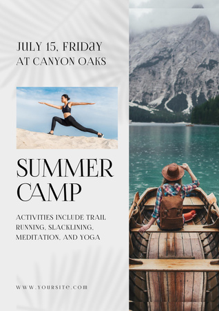 Outdoor Camp Announcement Poster Modelo de Design