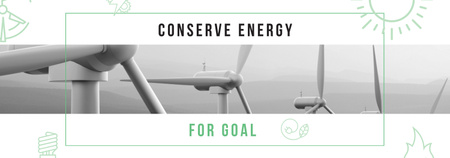Green Energy Wind Turbines and Solar Panels Tumblr Πρότυπο σχεδίασης