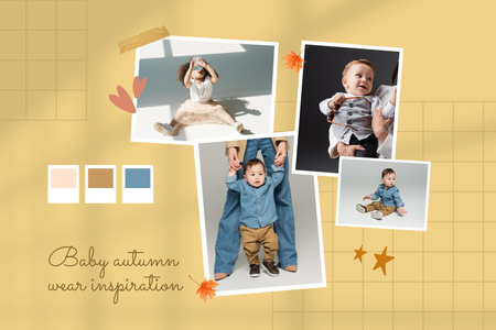 Baby Autumn Wear Inspiration Mood Board Mood Boardデザインテンプレート