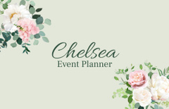 Event Planner Services Ad with Flowers