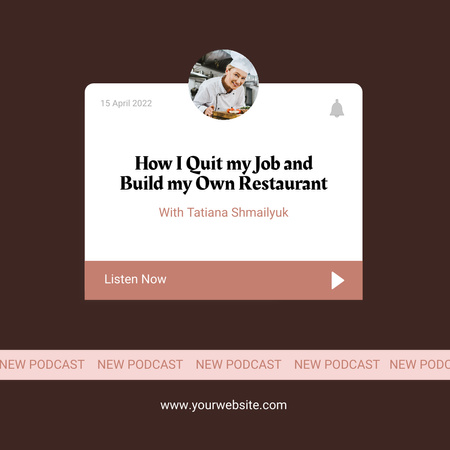 Own Business Startup Topic on Podcast Instagram – шаблон для дизайну