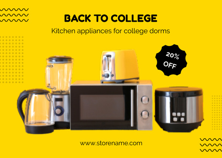 Prodej kuchyňských spotřebičů pro vysokoškolské studenty Card Šablona návrhu