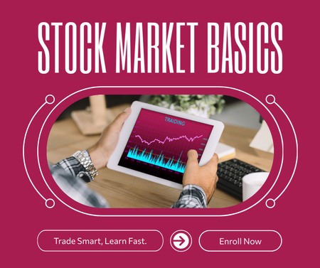 Fast Learn Basic Features of Stock Market Facebook Design Template