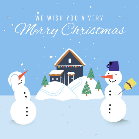 Designvorlage We Wish you a Marry Christmas für Animated Post
