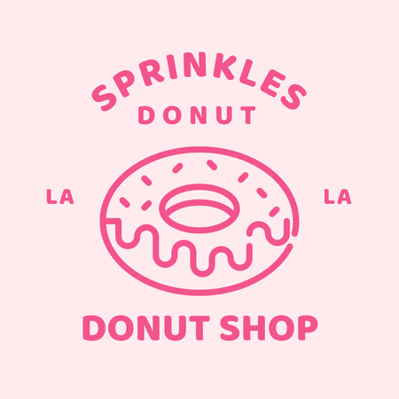 Sprinkles donut,bakery logo design Logo tervezősablon