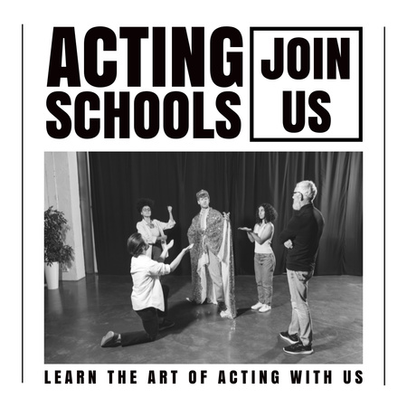 Designvorlage Offer to Join Acting School für Instagram