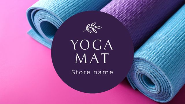 Advertisement for Sale of Special Yoga Mats Label 3.5x2in Modelo de Design