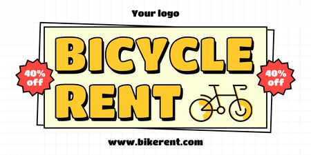 レンタル自転車のお得な情報 Twitterデザインテンプレート